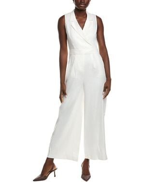 Reiss Emilia Tailored Linen-Blend Jumpsuit - White