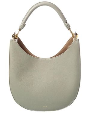 Furla Sfera Large Leather Hobo Bag - Gray