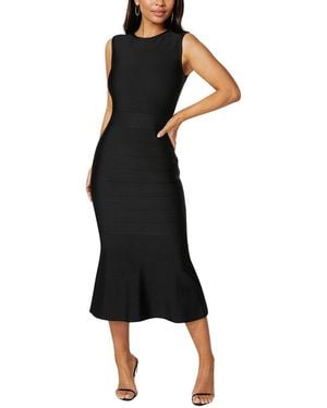 Bebe Bandage Flounce Dress - Black