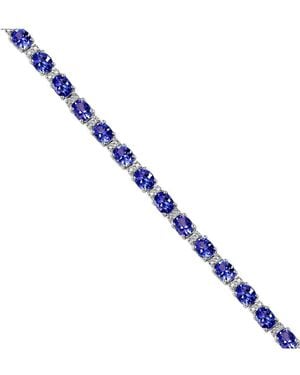 Effy Fine Jewelry 14K 9.02 Ct. Tw. Diamond & Tanzanite Bracelet - Blue