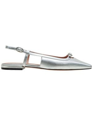 Linea Paolo Cassidy-L Leather Slingback Flat - Metallic
