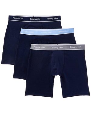 Tommy John Set Of 3 Essential Cool Boxer Brief - Blue