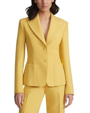 Lafayette 148 New York Pointed Lapel Wool & Silk-Blend Blazer - Yellow