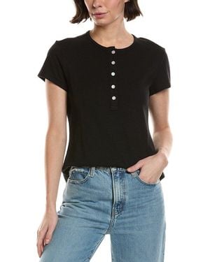 Bella Dahl Henley Shirt - Black