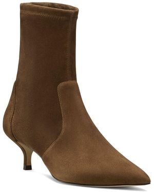 Stuart Weitzman Mara 50 Suede Bootie - Brown