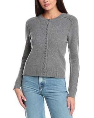 Rag & Bone Bridget Crew Wool-Blend Cardigan - Grey