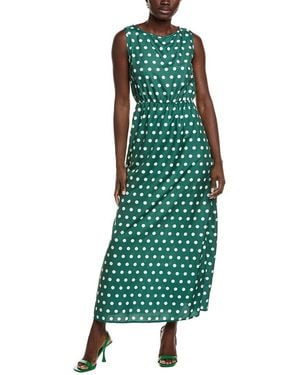 IPPONELLI Polka Dot Midi Dress - Green
