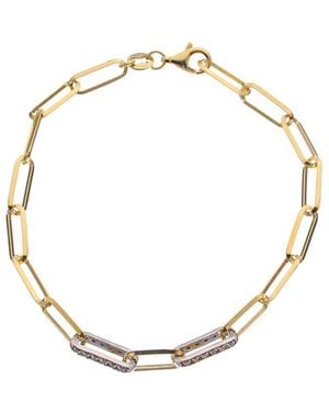 Meshmerise 18k Over Silver 0.15 Ct. Tw. Diamond Bracelet - Metallic