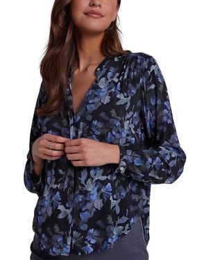Bella Dahl Shirred Shoulder Shirt - Blue