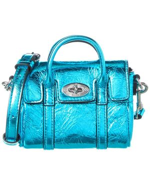 Mulberry Bayswater Micro Leather Satchel - Blue