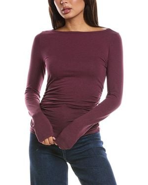 Rag & Bone Lucy Off-The-Shoulder Ruched Top - Purple
