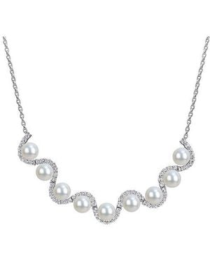 Rina Limor 3.84 Ct. Tw. Gemstone & 8-8.5Mm Pearl Necklace - Metallic