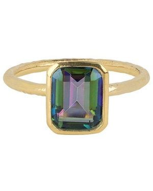 TIRAMISU 14K Over 2.15 Ct. Tw. Mystic Quartz Ring - White