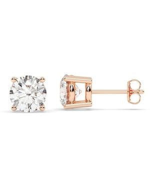 Lab Grown Diamonds 14K Rose 3.00 Ct. Tw. Lab-Grown Diamond Earrings - White