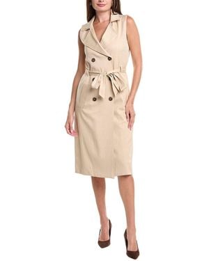 Julia Jordan Belted Trench Dress - Natural