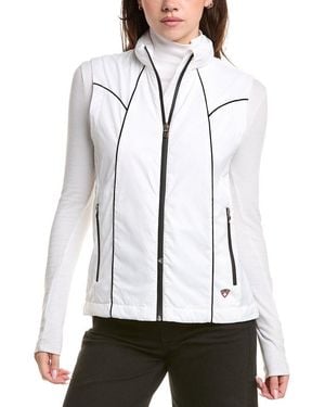 Post Card Light Zip Vest - White