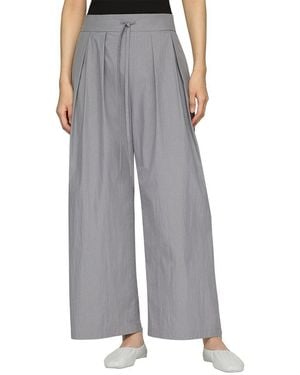 Lafayette 148 New York Dean Pull On Pleated Wide Leg Pant - Grey