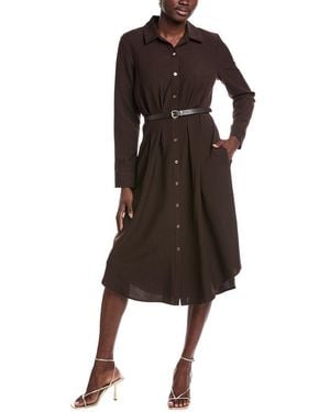Nanette Lepore Belted Shirtdress - Brown