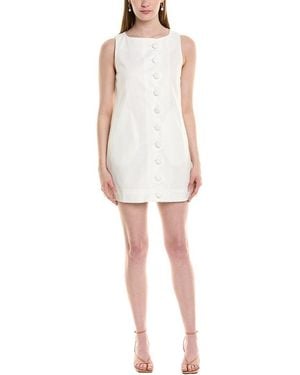 JLuxe Scallop Placket Mini Dress - White