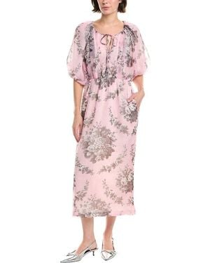 Rebecca Taylor Floral Midi Dress - Pink