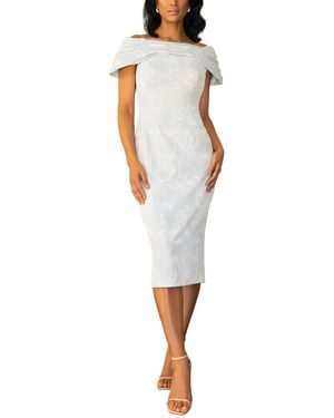 Terani Solid Midi Dress - White