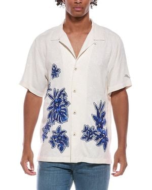Tommy Bahama Hibiscus Vibrations Silk Camp Shirt - White