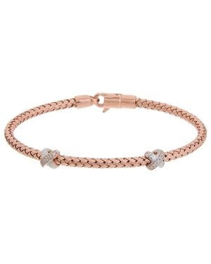 Meshmerise 18K Over 0.1 Ct. Tw. Diamond Mesh Bangle Bracelet - Metallic