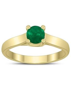 Gem Spark 14K 0.45 Ct. Tw. Emerald Ring - Green