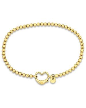 Italian Silver Ball Bead Bracelet - Metallic