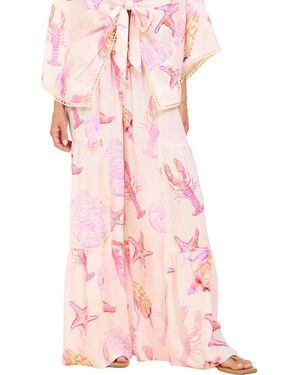 Surf Gypsy Crepe Wide Leg Pant - Pink