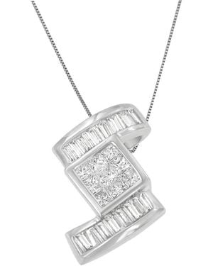 Haus of Brilliance 14K 1.40 Ct. Tw. Diamond Pendant Necklace - White