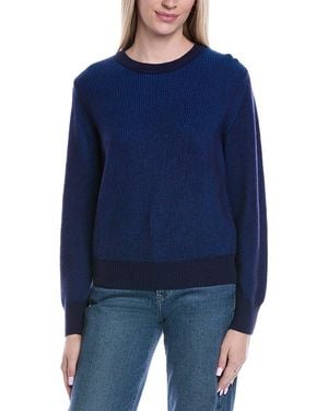 Brodie Cashmere Plaited Wool & Cashmere-Blend Jumper - Blue