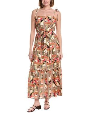 Julia Jordan Printed Airwash Maxi Dress - Orange