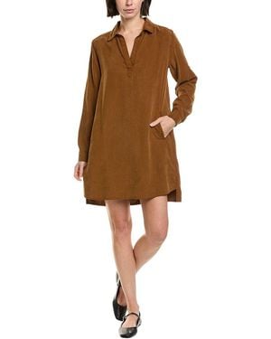 Bella Dahl Long Sleeve A-Line Dress - Brown