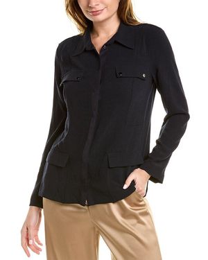 Tahari Utility Shirt Jacket - Black