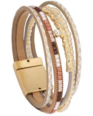 Saachi Leather Bracelet - White