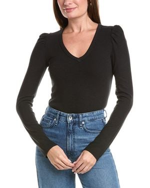 Chaser Brand Heavenly Rib Knit Chlo Top - Black