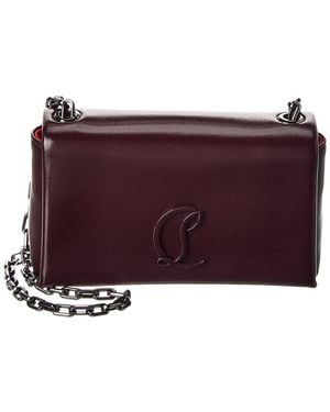 Christian Louboutin Loubi54 Leather Wallet On Chain - Purple
