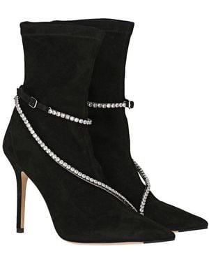 Jimmy Choo Talika Str 100 Suede Bootie - Black