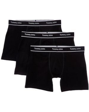 Tommy John Set Of 3 Essential Cool Trunk - Black