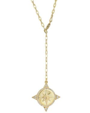 Sphera Milano 14K Over Cz Lariat Necklace - White