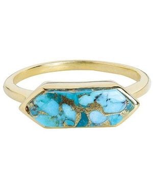 TIRAMISU 14K Over 2.39 Ct. Tw. Copper Ring - Blue