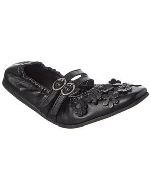 Free People Mimosa Leather Mary Jane - Black