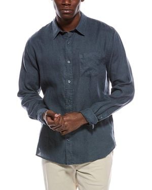 Vince Linen Woven Shirt - Blue