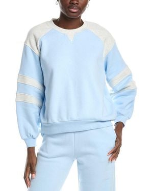 Vintage Havana Fleece Colourblock Sweatshirt - Blue