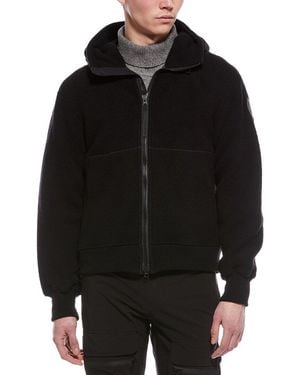 Canada Goose Chilliwack Wool-Blend Fleece Bomber Jacket - Black