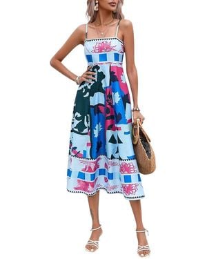 CHARLOTTE GREEN Midi Dress - Blue