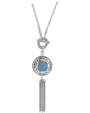 Samuel B. 7.00 Ct. Tw. Chalcedony Necklace - White