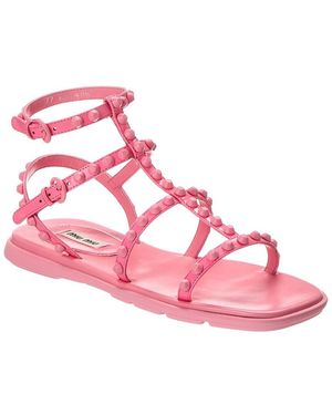 Miu Miu Dnu Pack Leather Sandal - Pink