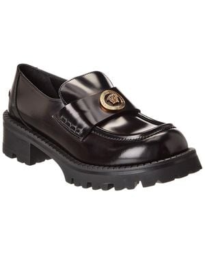Versace Leather Loafer - Black